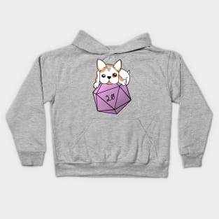 Frenchie on a D20 | French Bulldog | Fantasy Art | Dice Art | DND Dogs Kids Hoodie